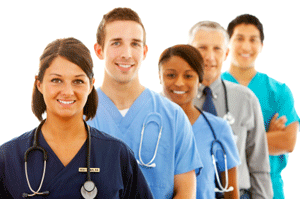 Group of smiling medical professionals